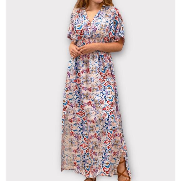 Love Kyla Paloma Polysilk BOHO Chic Lightweight Midi Dress Small NEW - Picture 10 of 10